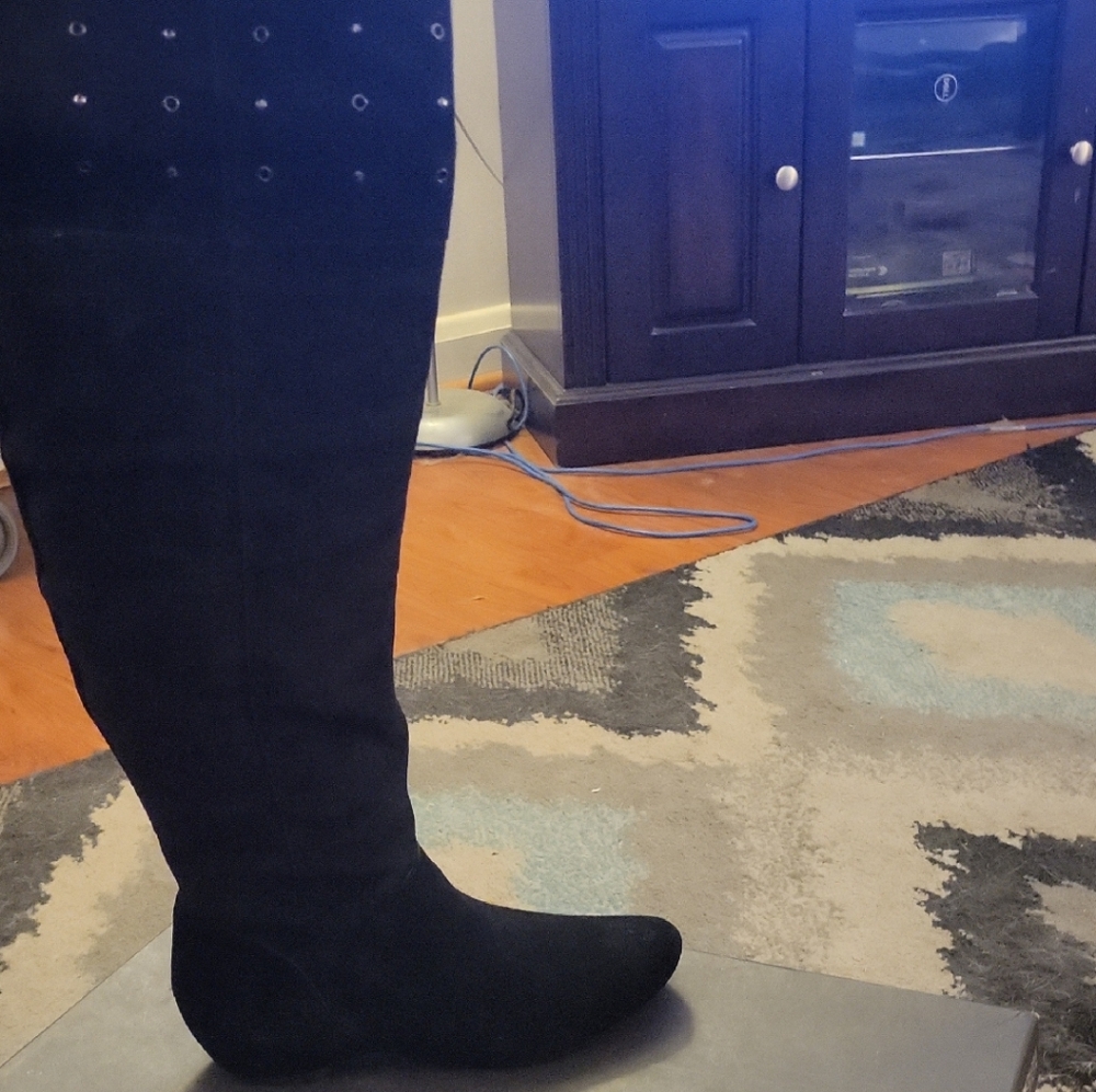 Kenneth Cole Reaction Black Over the Knee Boots